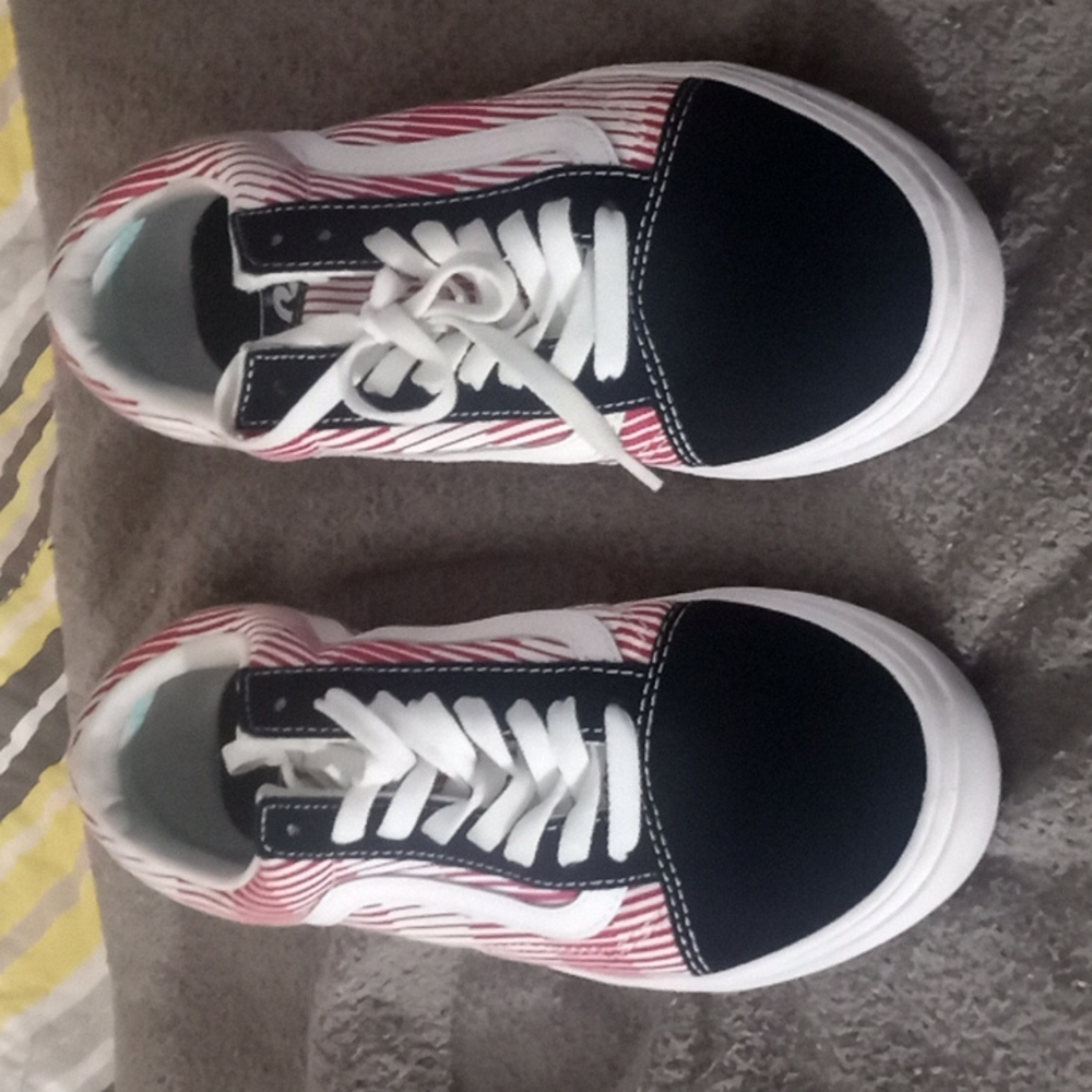 Red white and black Vans